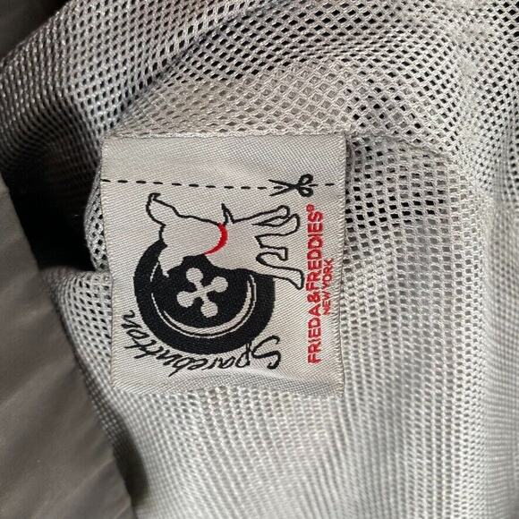 Frieda & Freddie's Womens Shell Rain Jacket Cinched Waist Gray Hooded Pockets S‎ - Picture 10 of 12